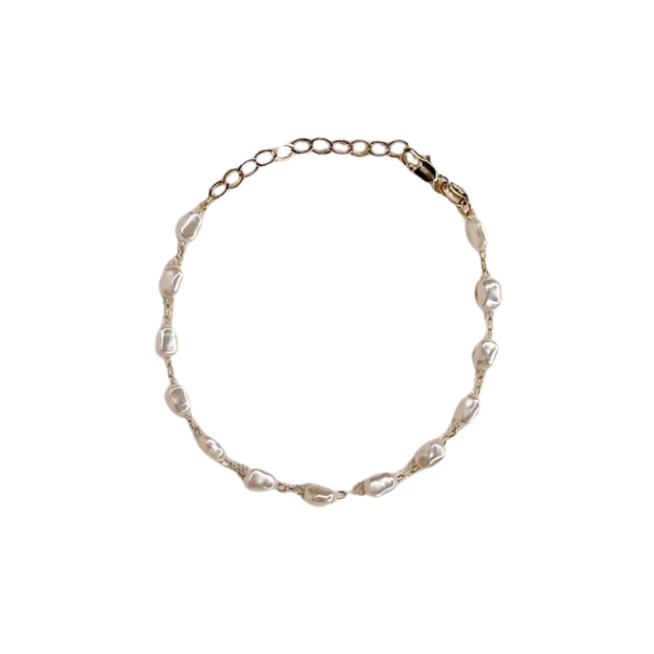 18K Gold Filled Bracelet - Pearl