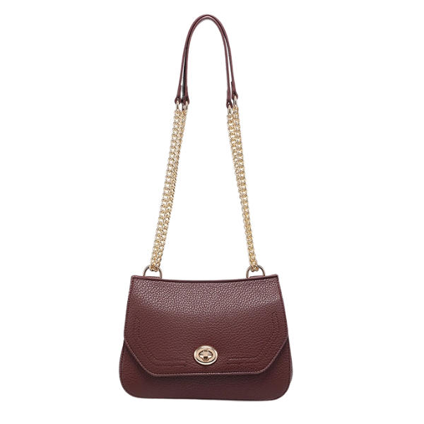 Lottie Twist Lock Crossbody Bag w/Chain Strap
