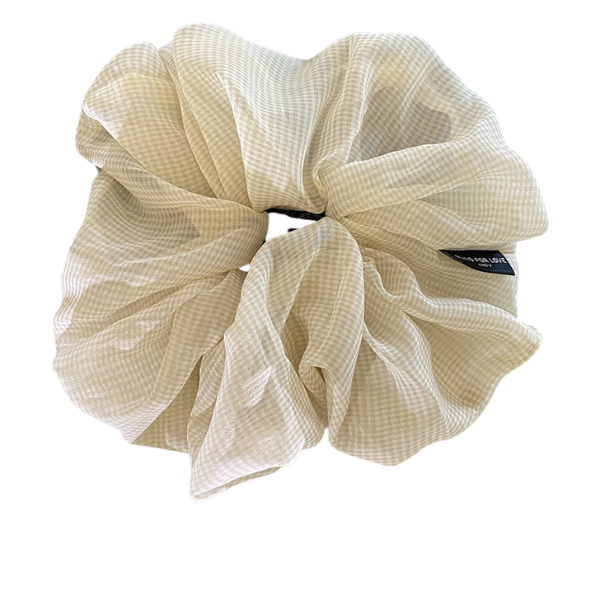 Gingham Ruffle Scrunchie