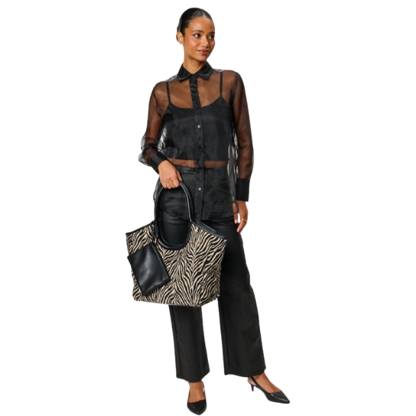 Delilah Zebra Tote Bag