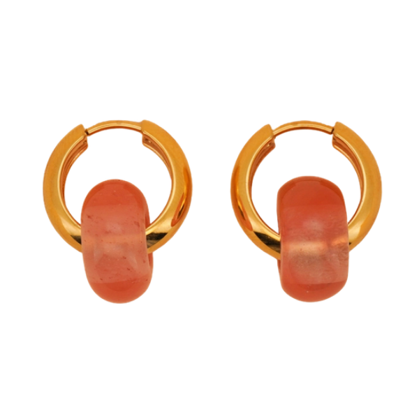 Paulina Otero Stone Hoop Earrings