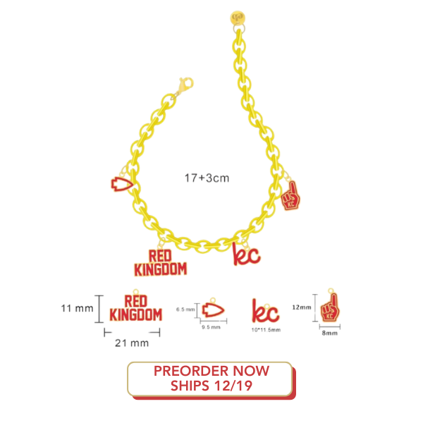 *PREORDER* Kansas City Charm Bracelet - Red Kingdom