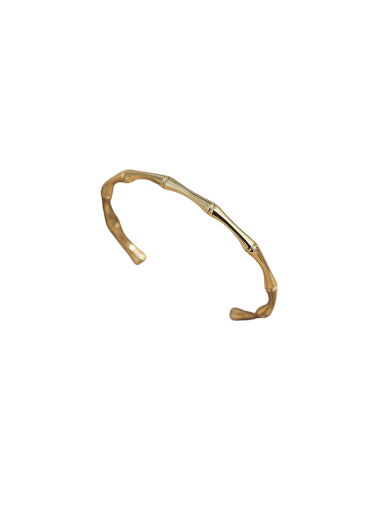 Gold Bamboo Bangle Bracelet