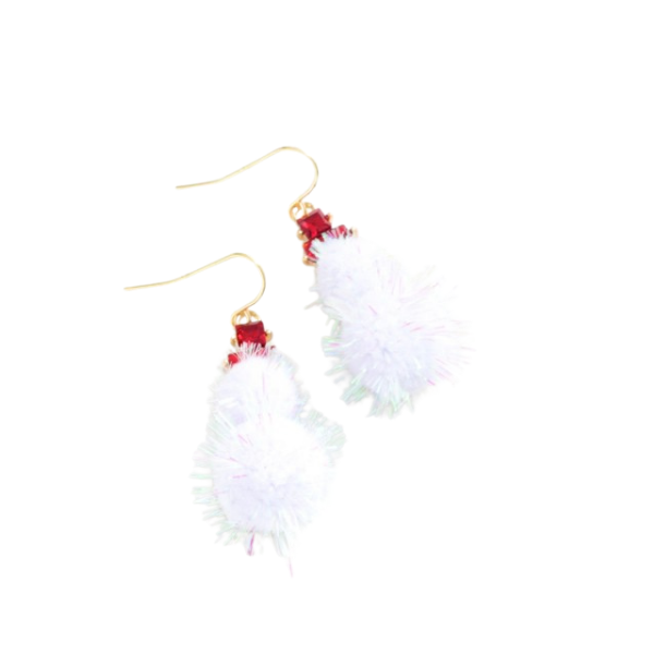 PomPom Snowman Earrings