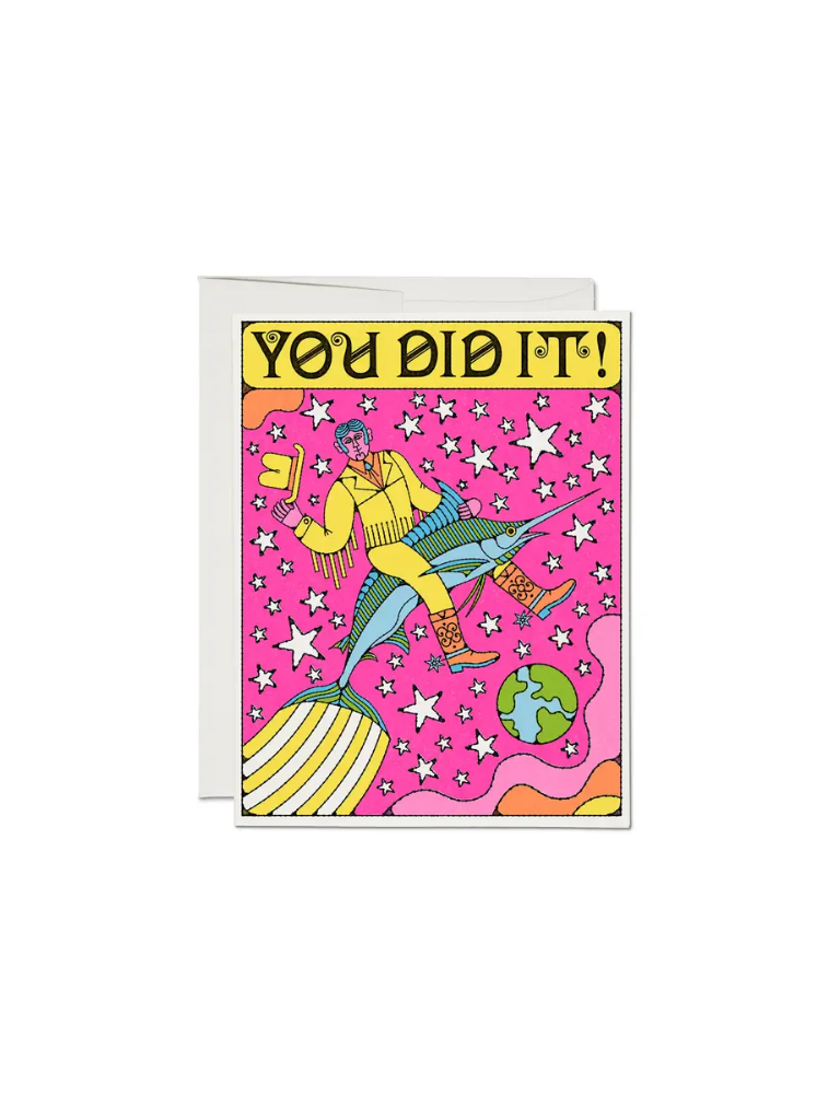 Space Rodeo Congratulations Card