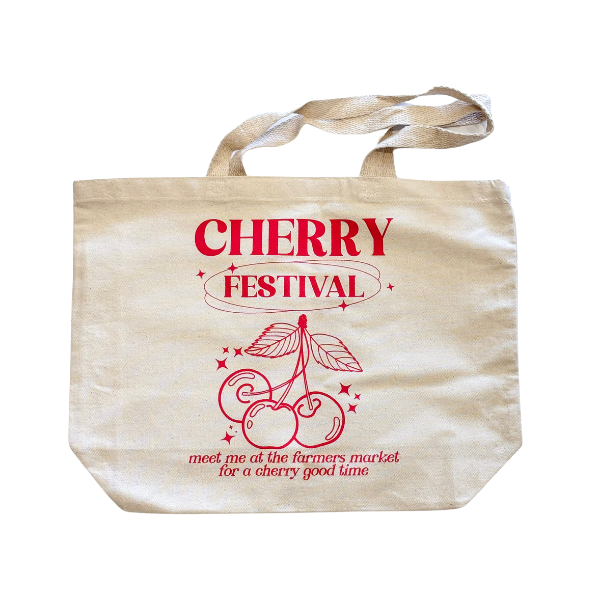 Canvas Tote - Cherries