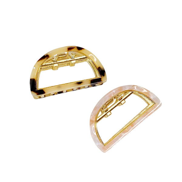 Half-Mooned Outline Metal Claw Clip