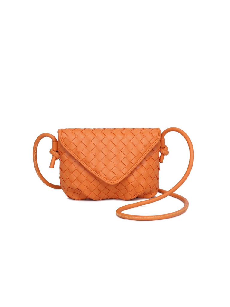 Orange Kylo Woven Crossbody Bag