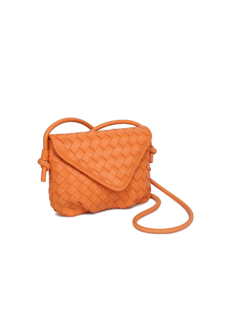 Orange Kylo Woven Crossbody Bag