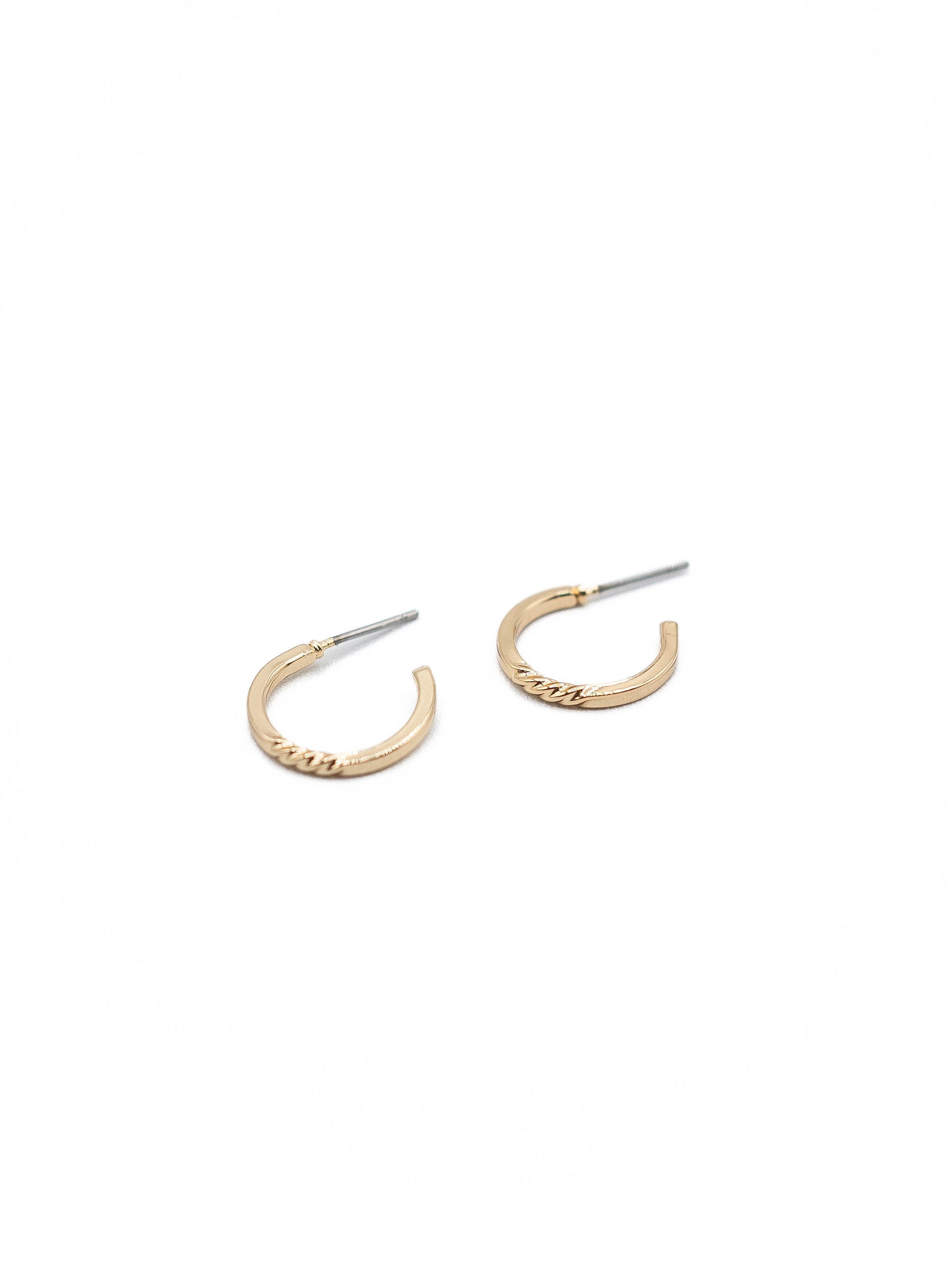 LA XXSmall Flat Twist Hoop Earring