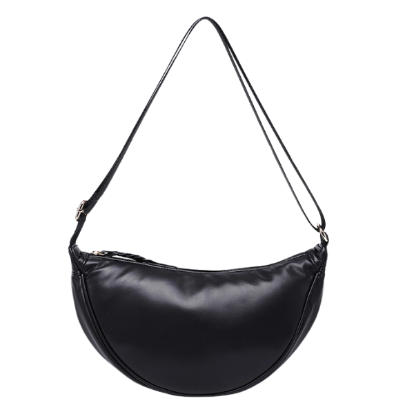 Small Banana Sling Bag w/Braided Zipper