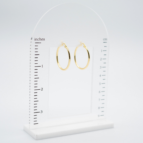 LA 18K Gold Plated 30mm Rainbow Clasp Earring