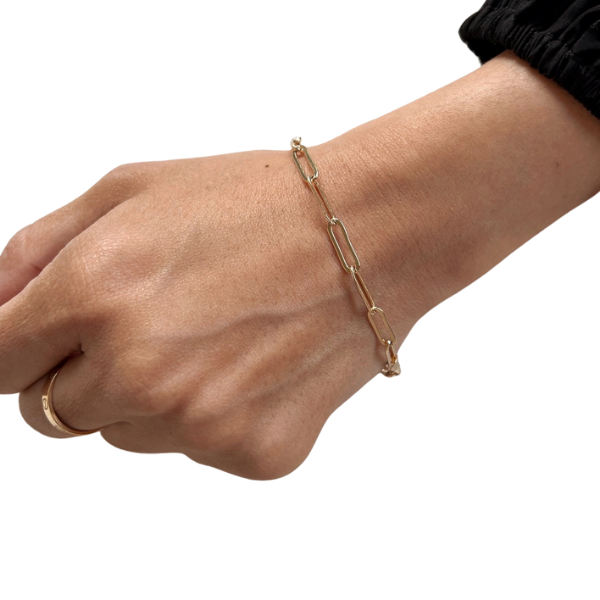 18K Gold Filled Bracelet - Classic Paperclip