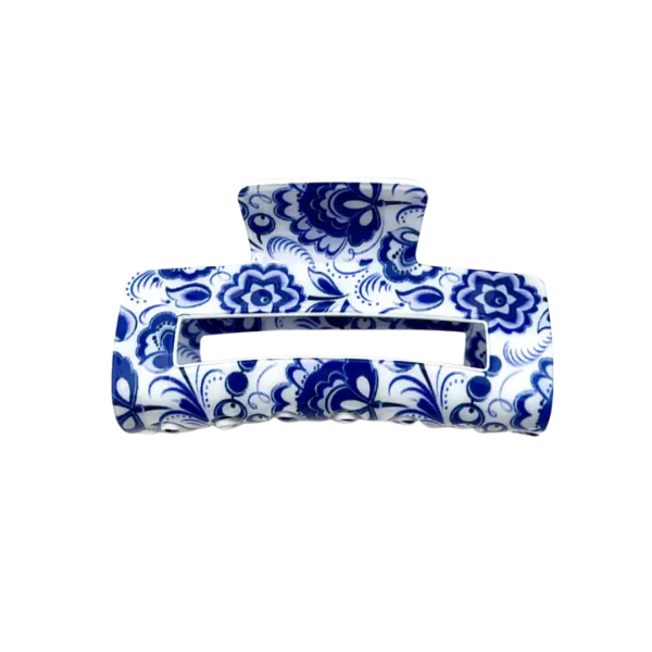 Blue Classic Rectangle Claw Clips