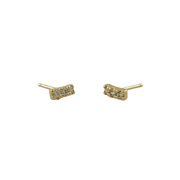 18k Gold Filled Mini CZ Studs Earrings