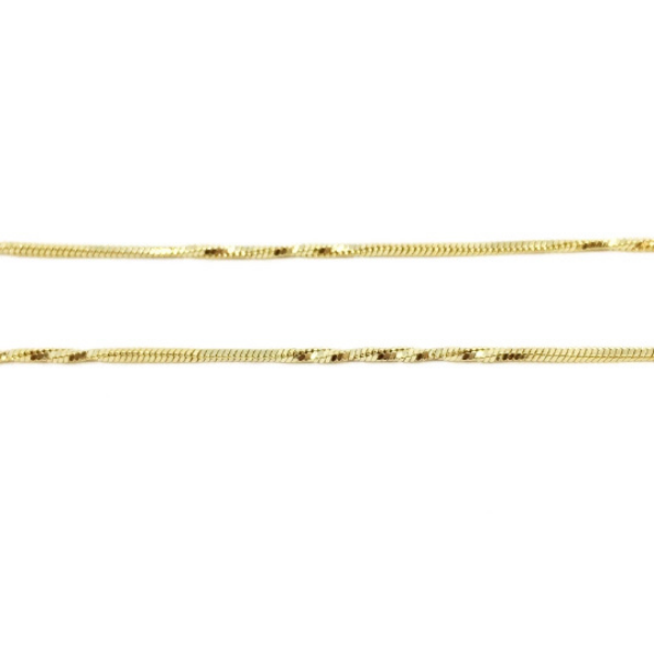 18k Gold Filled Twisted Box Chain 18in Necklace