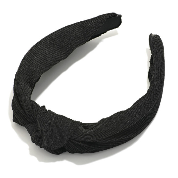 Corduroy Top Knot Headband