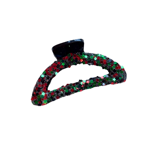 Holiday Glitter Claw Clips