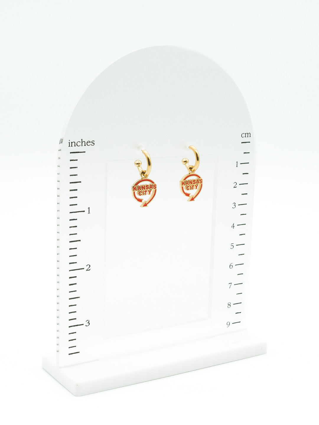 Kansas City Auto Sign Huggie Hoop Earrings