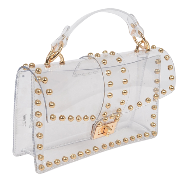 Clear Studded Crossbody Bag