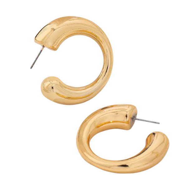 'Main Character' Gold Chunky Hoops