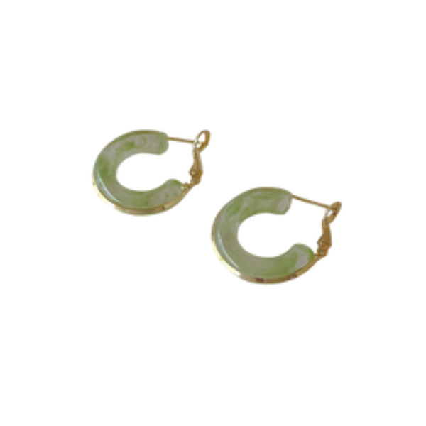 Colorful Metal Hoop Earrings