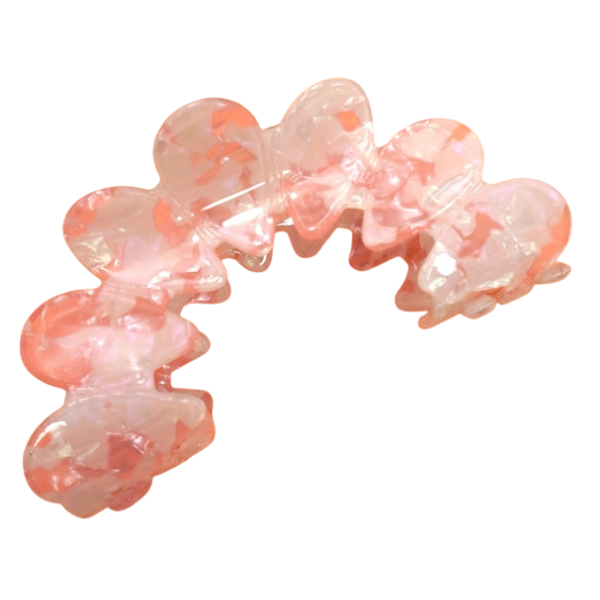 Half Moon Wavy Tortoise Claw Clip