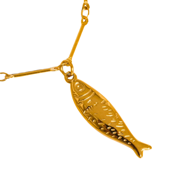 Coralie 18K Gold Non-Tarnish Fish Pendant Chain Necklace