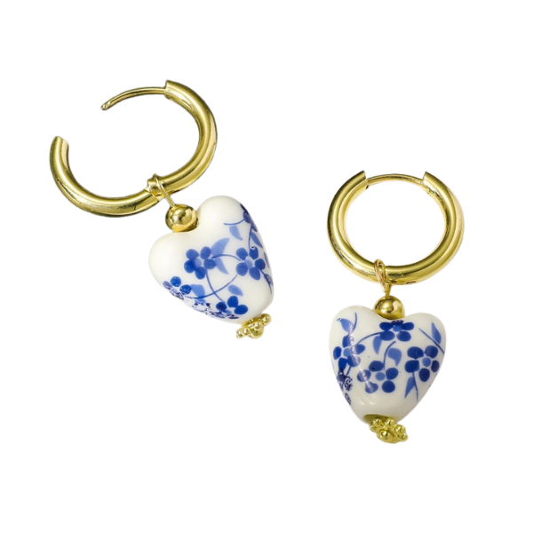 'Heirloom Heart' Clicker Hoops - Blue