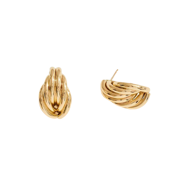 Double Knot Statement Stud Earrings
