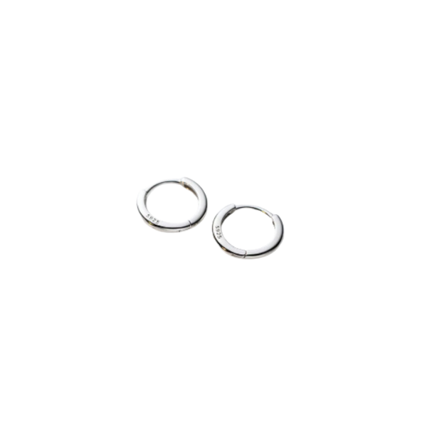 Simple Silver Hoop Earrings