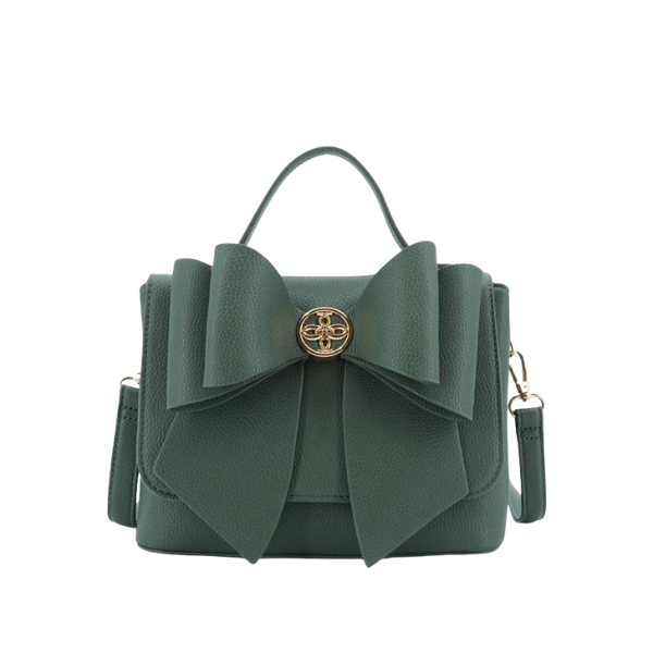 Eve Double Bow Accented Top Handle & Shoulder Bag