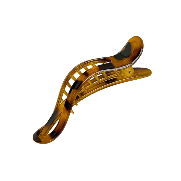 Tortoise Skinny Flat Claw Clip