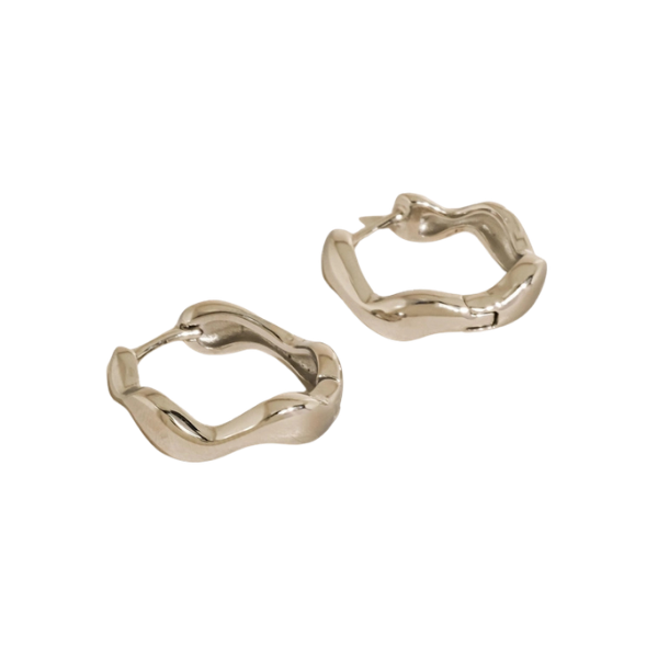 Bellac Wavy Gold Hoop Earrings