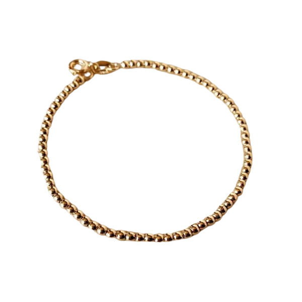 18K Gold Filled Bracelet - 2.5mm Beaded