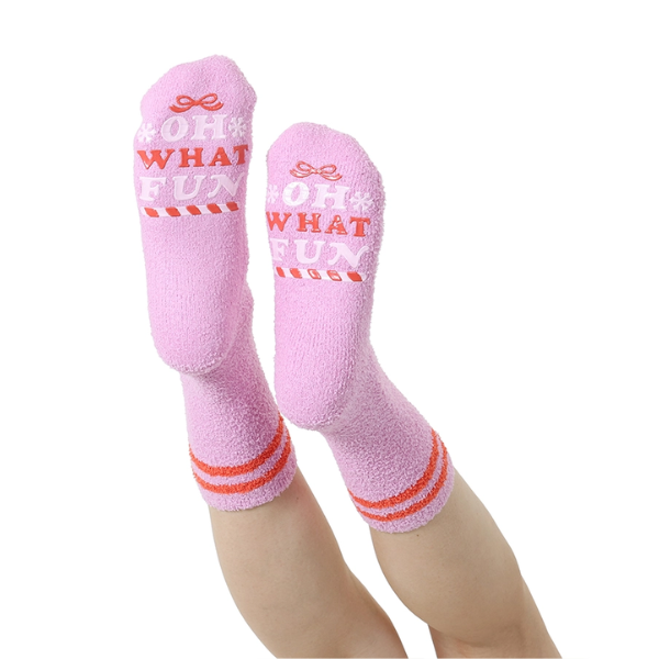 Holiday Socks - Grippy 'Oh What Fun'