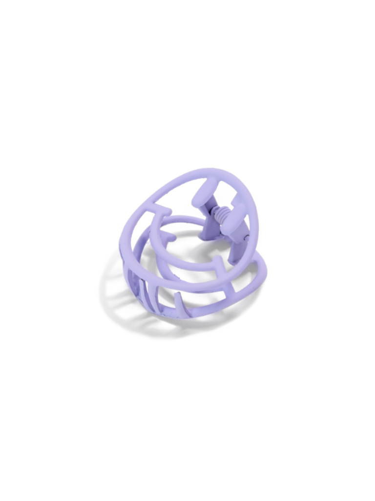 Lavender Smiley Claw Clip