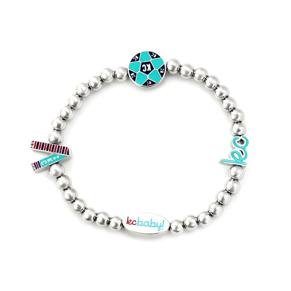 Kansas City Silver Beaded Bracelet - KC Baby