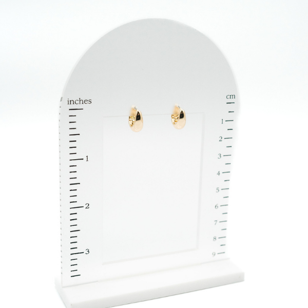 LA Gold Plated Small U Huggie Earring
