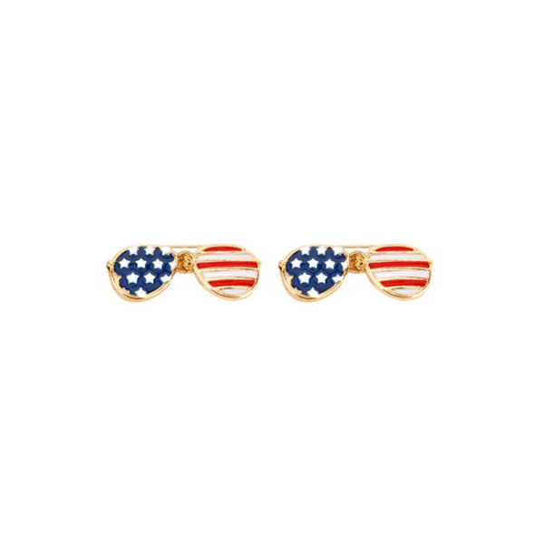 Red, White, Blue Sunglass Stud Earrings