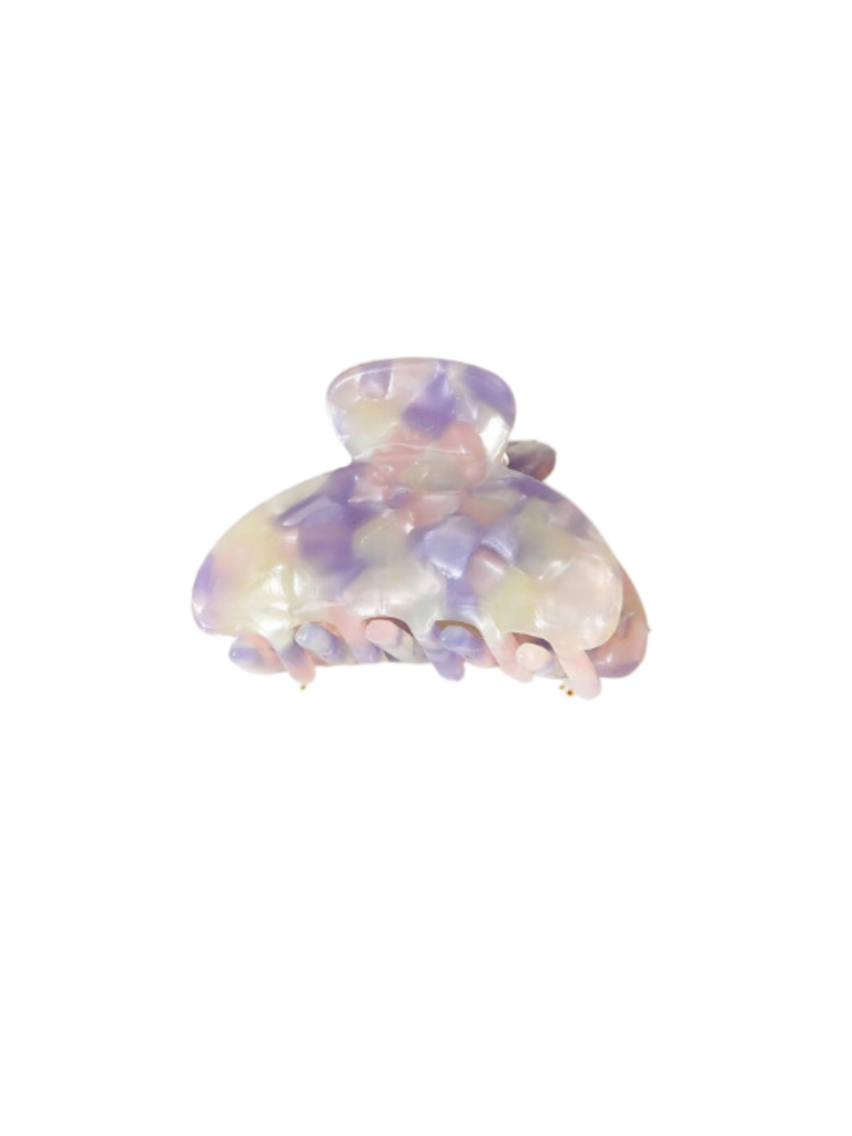 Mini Purple Marble Claw Clip