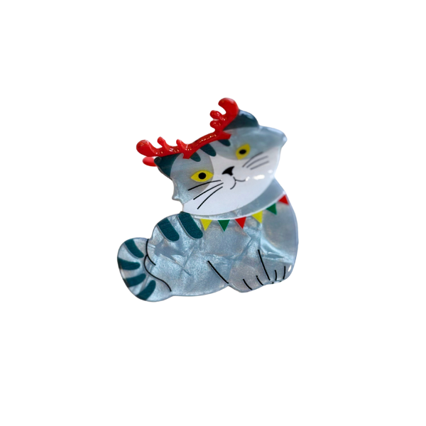 Holiday Claw Clips - Holiday Cat