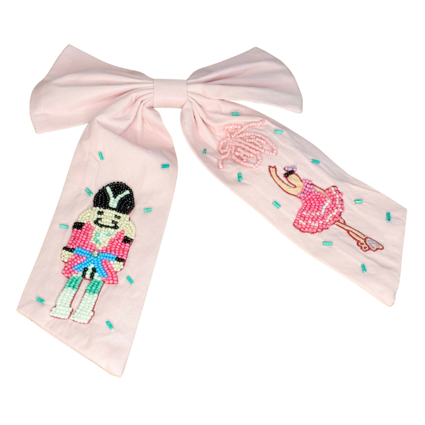 Holiday Beaded Bows - Nutcracker & Ballerina