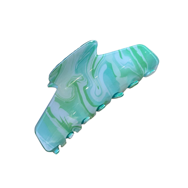 Green Tie Dye Claw Clip