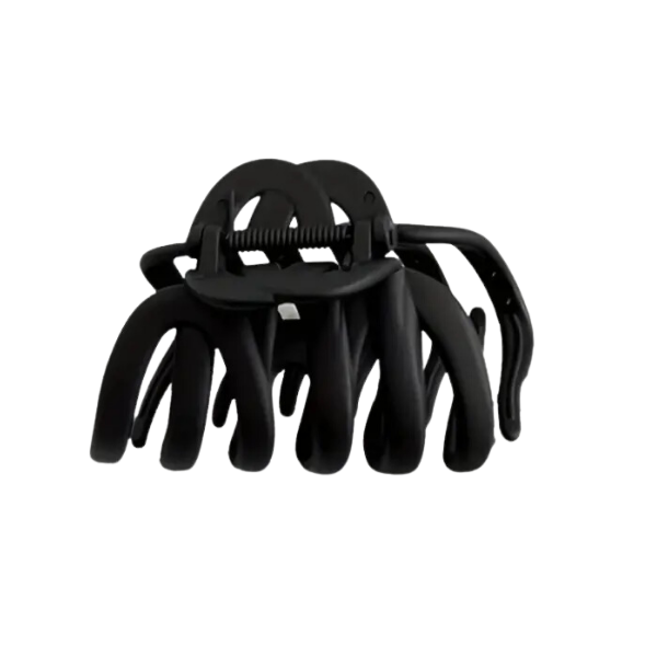 Black Cage Shaped Matte Claw Clip