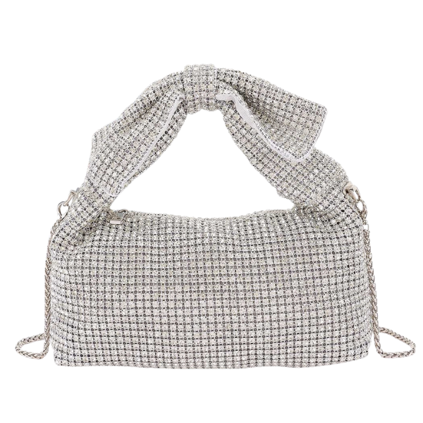 Rhinestone Party Bag w/Bow Accent