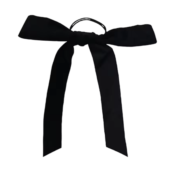 Black Bow Hair Tie