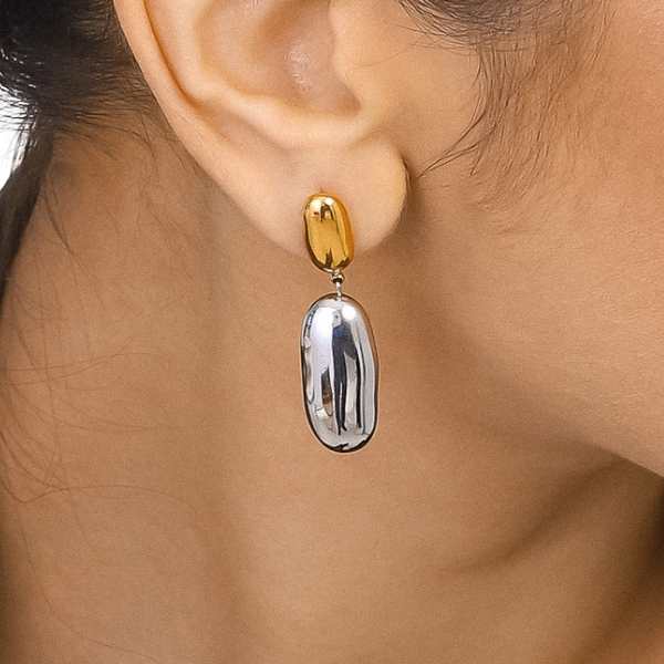 Gemali 18k Non-Tarnish Classic Statement Earrings - Gold