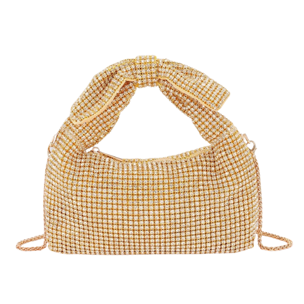 Rhinestone Party Bag w/Bow Accent