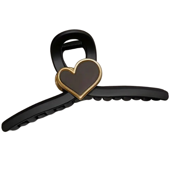 2ps Neutral Heart Accent Claw Clip Set